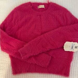 Altar'd State Vibrant Pink Fuzzy Sweater